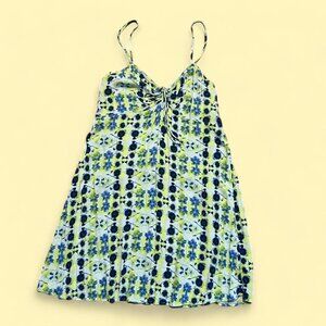 aerie summer babydoll / cover up dress with adjustable straps + keyhole tie